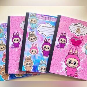 Custom Labubu composition notebooks